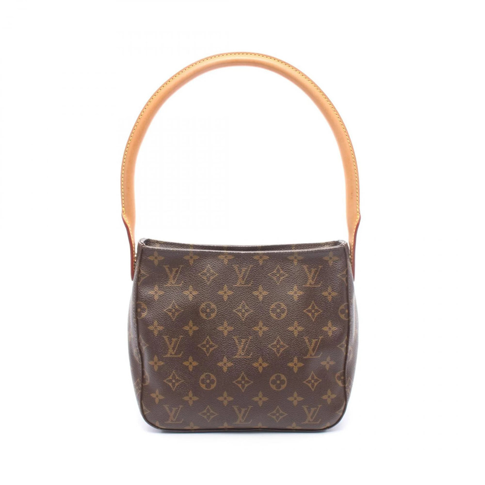LOUIS VUITTON Brown Monogram Leather Looping MM Shoulder Bag
